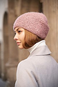 Strickmütze Damen Mütze Turban rosa -  image-3