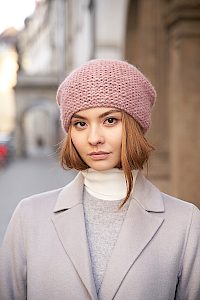 Strickmütze Damen Mütze Turban rosa -  image-4