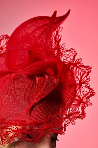 Couture | Red fascinator hat -  image-2